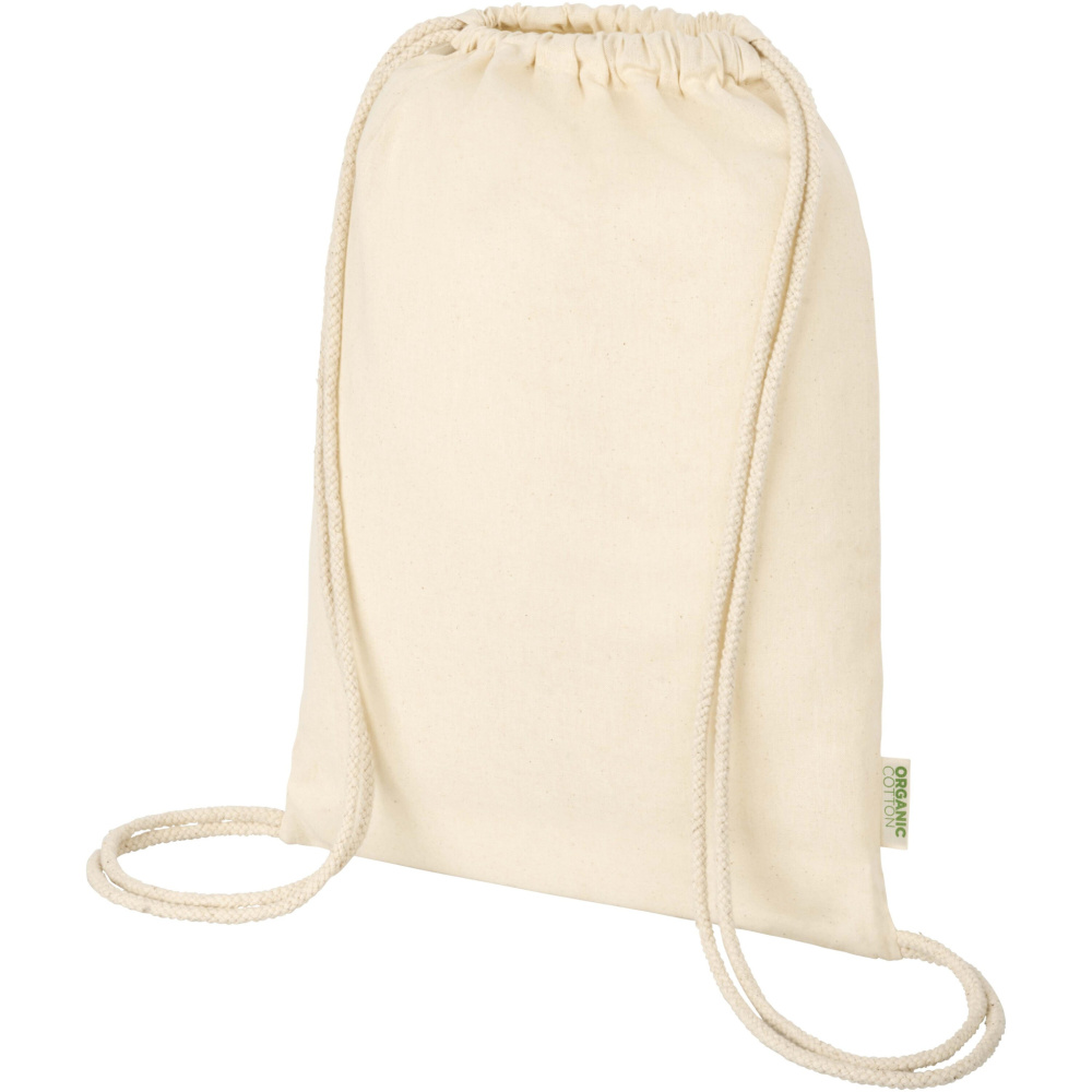 Logotrade promotional merchandise picture of: Odisha 100 g/m² OCS organic drawstring bag 5L