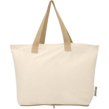 Logo trade promotional product photo of: Sierra 140 g/m² GRS recycled foldable cotton tote bag 7L