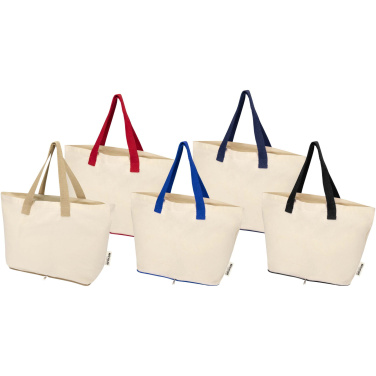 Logo trade advertising product photo of: Sierra 140 g/m² GRS recycled foldable cotton tote bag 7L