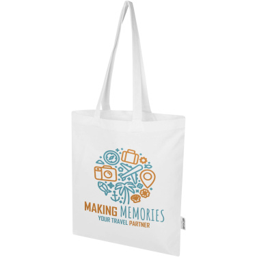 Logo trade promotional giveaways image of: Peru Blend 180 g/m² GRS recycled cotton tote bag 7L