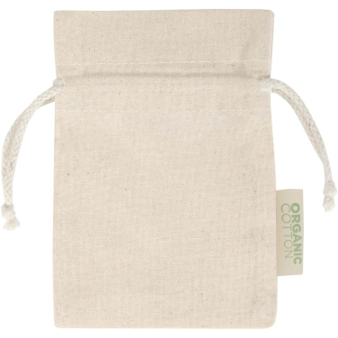 Logo trade promotional giveaways image of: Odisha 140 g/m² OCS organic gift bag - 15 x 10 cm