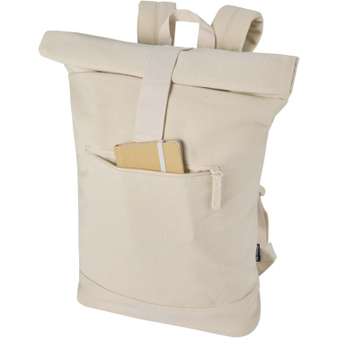 Logotrade promotional gift image of: Recanvas 14” GRS recycled rolltop backpack 16L