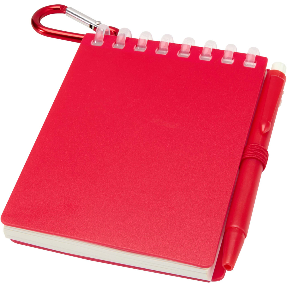 Logo trade promotional gifts image of: Lig Mini recycled outdoor soft cover notebook and ballpoint pen set (black ink)