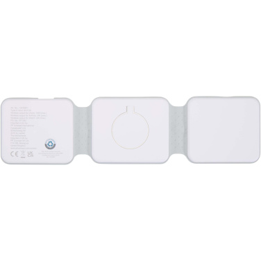 Logotrade promotional merchandise photo of: Armus 3-in-1 15W recycled plastic foldable wireless charger