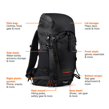 Logotrade promotional merchandise image of: Nordic Drift Trail RCS backpack 33L