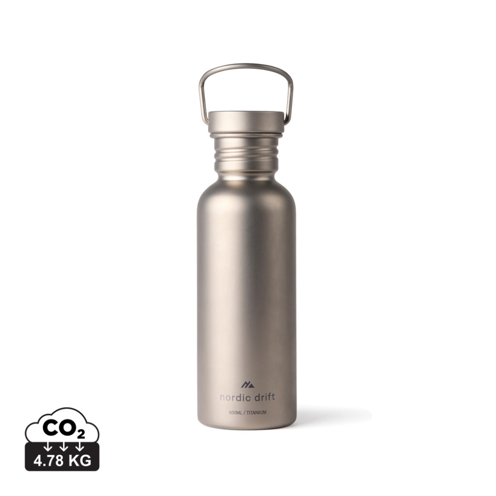 Logo trade corporate gifts image of: Nordic Drift Trail Ultra Light Titanium 600ml Water Bottle
