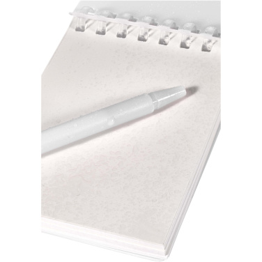 Logo trade promotional products picture of: Lig Mini recycled outdoor soft cover notebook and ballpoint pen set (black ink)