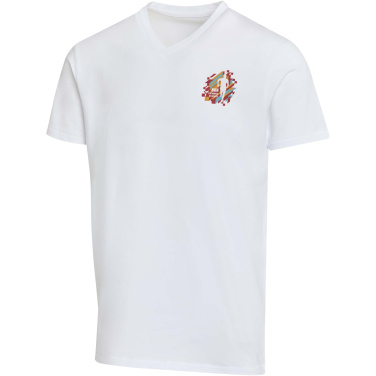 Logotrade corporate gifts photo of: Balfour 200 g/m² short sleeve v-neck unisex OCS organic t-shirt
