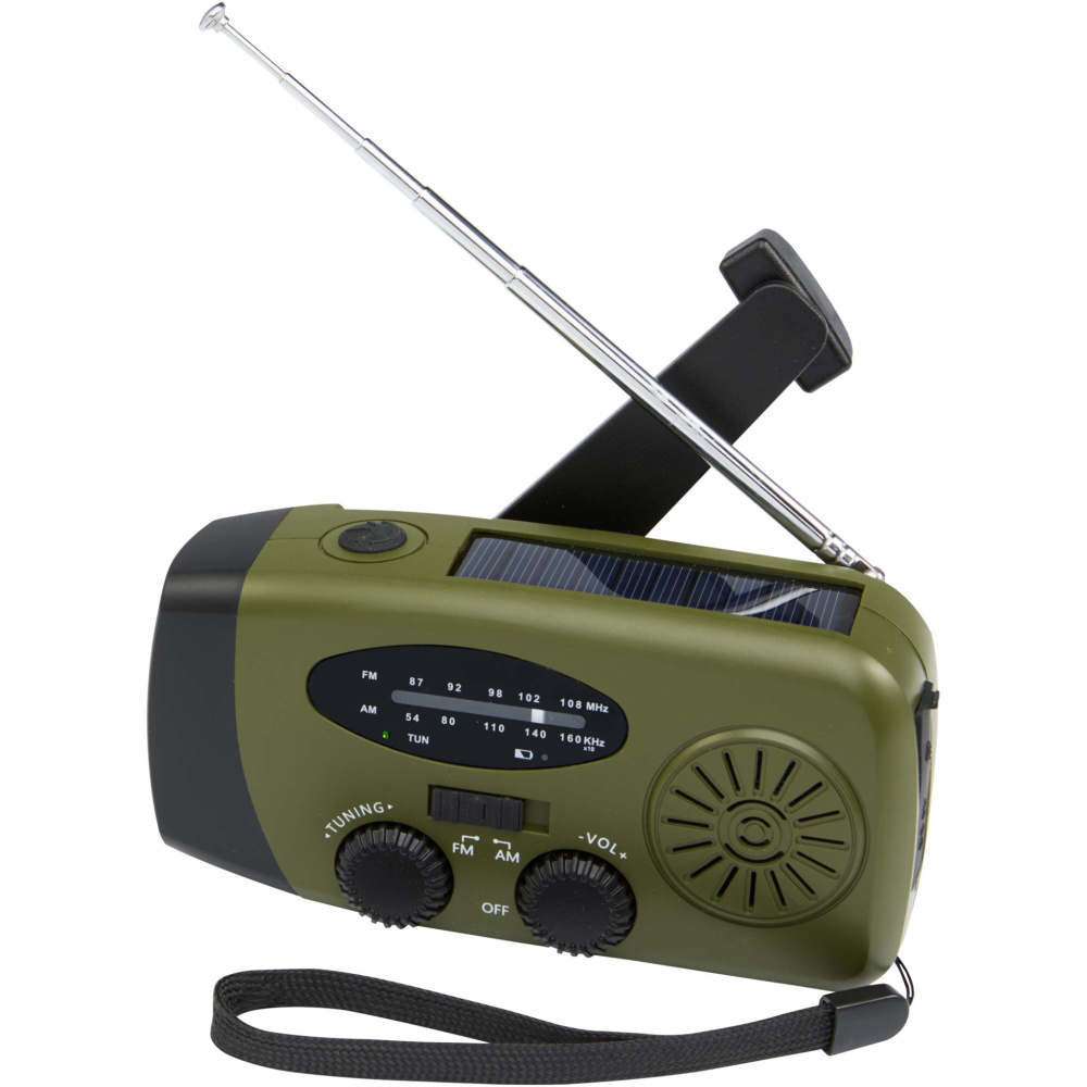 Logo trade promotional giveaways image of: Avior RCS recycled plastic emergency radio