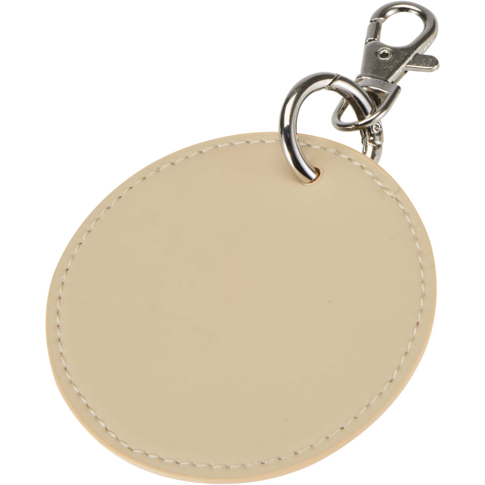 Logo trade advertising product photo of: Resi Plus GRS recycled round charm keychain