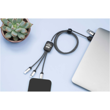 Logotrade corporate gift image of: SCX.design C33 60W Type-C charging cable with dual light-up logo