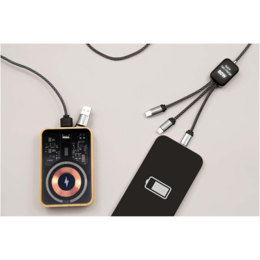 Logo trade promotional merchandise image of: SCX.design C33 60W Type-C charging cable with dual light-up logo