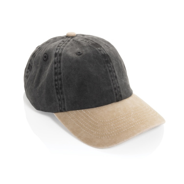 Logotrade promotional giveaway picture of: BEAU AWARE™ Washed 6 panel 270gsm cotton twill two tone cap