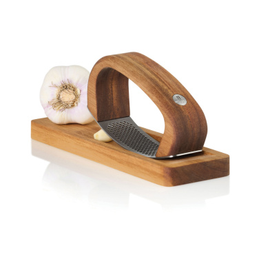Logo trade business gift photo of: AdHoc RoccaAlio Garlic press with chopping board
