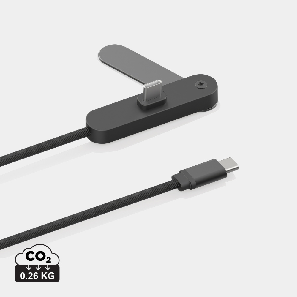 Logo trade promotional items image of: Aluvia RCS 65W PD Cable with adjustable phone stand