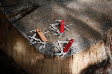 Logo trade promotional products image of: VICTORINOX Pocket Knife Huntsman Wood 13 functions