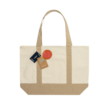 Logo trade promotional items image of: SHOP LOCAL AWARE™ recycled cotton 350gsm Tote bag