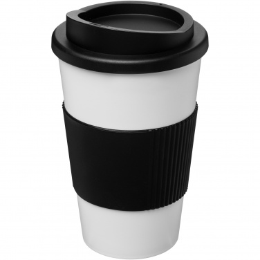 Logo trade ärikingituse pilt: Americano® 350 ml silikoonist võruga kohvitops