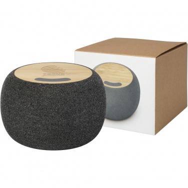 Logo trade ärikingituse pilt: Ecofiber bambusest/RPET Bluetooth® kõlar ja juhtmevaba laadimisalus