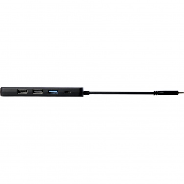 Logotrade ärikingitused pilt: Loop RCS taaskasutatud plastist multimeediumiadapter USB 2.0-3.0 HDMI-pordiga