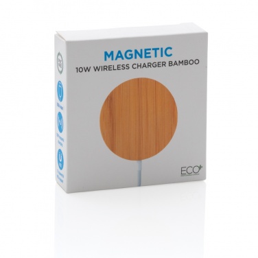 Logotrade reklaamkingid pilt: 10 W bambusest magnetiline juhtmevaba laadija