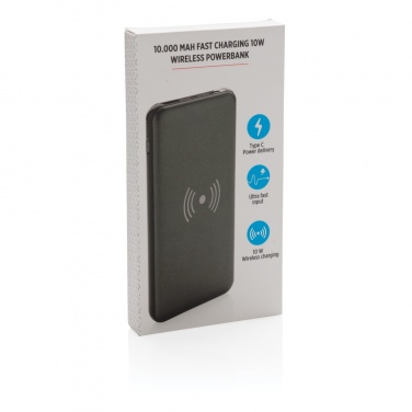 Logo trade ärikingituse pilt: 10 000 mAh kiirlaadimine 10 W juhtmeta akupank
