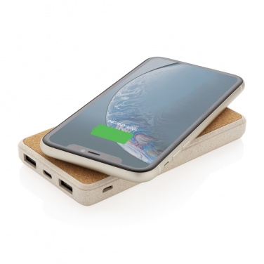 Logo trade firmakingid foto: Korgi- ja nisukõrrega 8000 mAh 5W juhtmevaba akupank