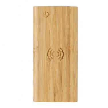 Logotrade firmakingid pilt: Bambusest 8000 mAh 5W juhtmevaba akupank