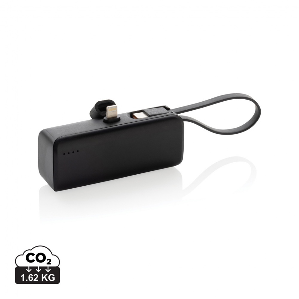 Logotrade reklaamtoote foto: Powerlink RCS rplastic 3000 mAh powerbank iOS-i pistik