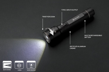 Logotrade meene foto: Gear X RCS taaskasutatud alumiiniumist USB-taaslaetav suur taskulamp