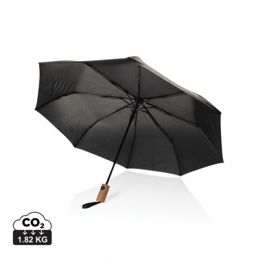 Logotrade reklaamkingid pilt: Kaycey 21" AWARE™ RPET Akaatsiapuidust mini-automaatne vihmavari