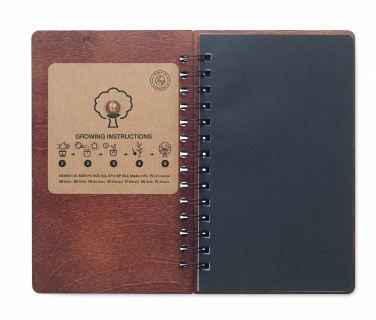 Logo trade ärikingi pilt: A5 kasepuidust märkmik GROWBOOK™