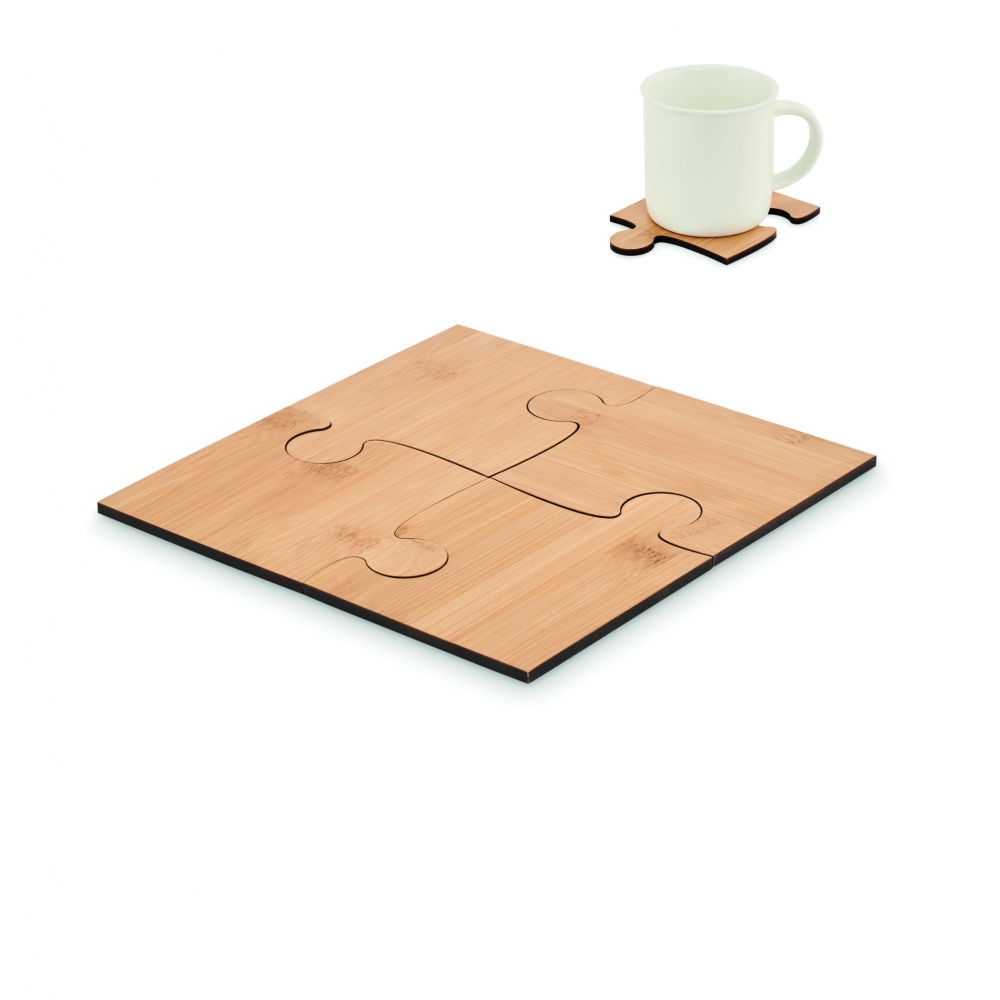 Logo trade firmakingituse pilt: Puzzle kujuliste tassialuste komplekt