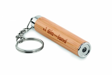 Logotrade ärikingid pilt: Mini bambusest taskulamp võtmerõngaga