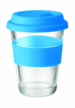 Logotrade firmakingitused pilt: Klaasist joogitops kaanega 350 ml