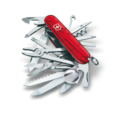 Logo trade firmakingituse pilt: Taskunuga SwissChamp, läbipaistev Victorinox