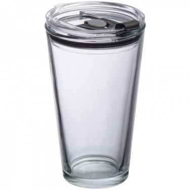 Logotrade reklaamkingituse foto: Kaanega klaasist kruus WATTENSCHEID 400 ml