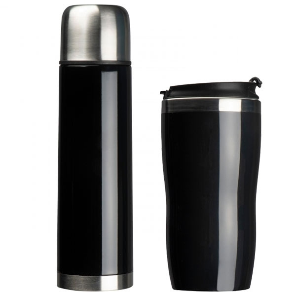 Logotrade reklaamkingi foto: Vaakumtermose ja termostopsi komplekt SPLIT 450 ml
