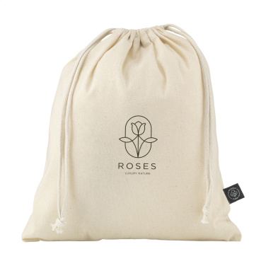 Logotrade reklaamkingid pilt: Naturaalsest GRS-i taaskasutatud puuvillast kingikott (150 g/m²) M
