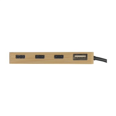 Logotrade firmakingid pilt: Fyra bambusest USB jaotur