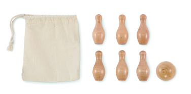 Logotrade ärikingid pilt: Mini männipuidust keeglikomplekt