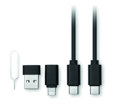 Logotrade ärikingi foto: 4 in 1 kaabli pistikute komplekt 15W