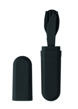 Logotrade reklaamkingituse foto: Söögiriistade komplekt ja karp PLA-st BITEFUL