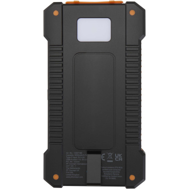 Logo trade reklaamtoote pilt: Altair 5000 mAh 10W taaskasutatud plastist vastupidav päikesepatarei sisseehitatud taskulambiga
