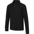 Zeus pikkade varrukatega unisex lukuga polosärk, Must