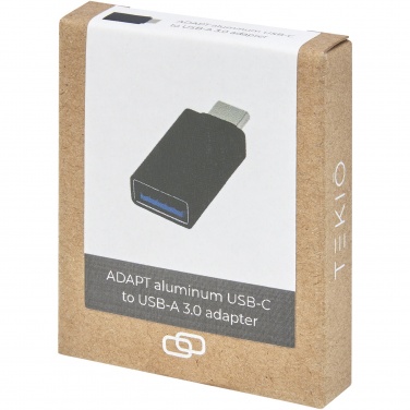 Logotrade mainostuote tuotekuva: ADAPT alumiininen USB-C-USB-A 3.0 -sovitin