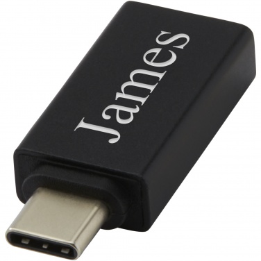 Logotrade liikelahja tuotekuva: ADAPT alumiininen USB-C-USB-A 3.0 -sovitin