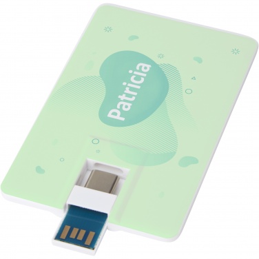 Logo trade mainoslahjat tuotekuva: Duo Slim 64 Gt USB-asema, Type-C ja USB-A 3.0