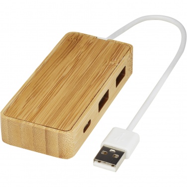 Logotrade mainostuote tuotekuva: Tapas USB-hubi bambusta