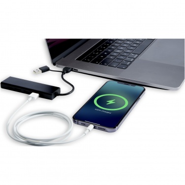 Logotrade liikelahjat mainoslahjat tuotekuva: Rise RCS-kierrätetystä alumiinista valmistettu USB 2.0 -keskitin